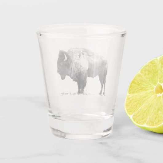 American Bison Shot Glass Glas (Achterkant)