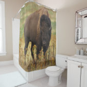 American Bison Shower Curtain Douchegordijn (In situ)