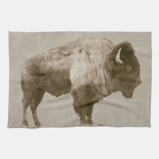 American Bison Theedoek (Horizontaal)