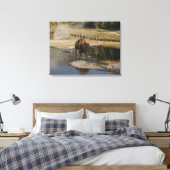 American Bison Yellowstone Wildlife Fotografie Canvas Afdruk (Insitu (Slaapkamer))