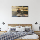 American Bison Yellowstone Wildlife Fotografie Canvas Afdruk (Insitu (Slaapkamer))