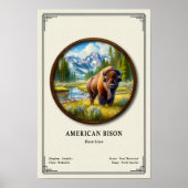 American Bison Zoology Series Poster (Voorkant)