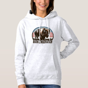 American Bizon Conservation Wereld Natuur Dag Hoodie