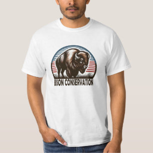 American Bizon Conservation Wereld Natuur Dag T-shirt