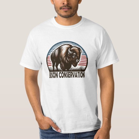 American Bizon Conservation Wereld Natuur Dag T-shirt (Voorkant)