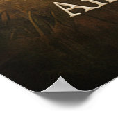 American Bizon op de kaart Poster (Hoek)