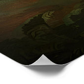 American Bizon op een kaart Poster (Hoek)