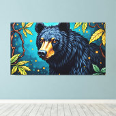 American Black Bear – Majesty of the Woods Canvas Afdruk (Insitu (Houten vloer))