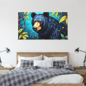 American Black Bear – Majesty of the Woods Canvas Afdruk (Insitu (Slaapkamer))