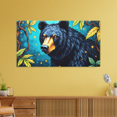 American Black Bear – Majesty of the Woods Canvas Afdruk (Insitu (Woonkamer))