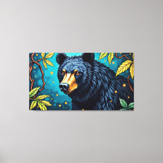 American Black Bear – Majesty of the Woods Canvas Afdruk