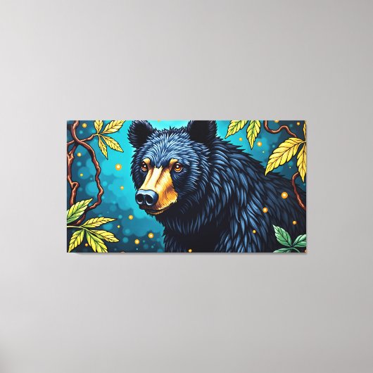 American Black Bear – Majesty of the Woods Canvas Afdruk (Voorkant)