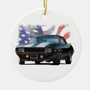 American Black Camaro Keramisch Ornament