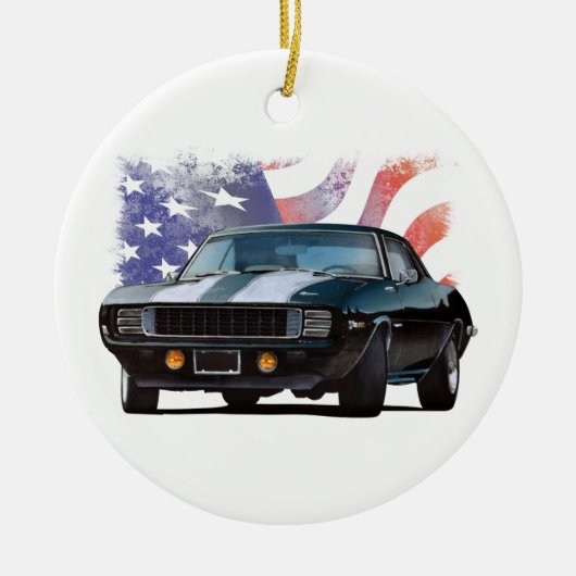 American Black Camaro Keramisch Ornament (Voorkant)