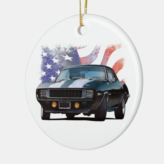 American Black Camaro Keramisch Ornament (Links)