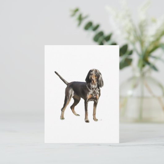 American Black en Tan Coon Hound Briefkaart (Staand voorkant)