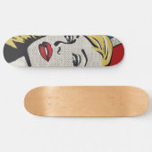 American Blonde Retro Pop Art Persoonlijk Skateboard (Horizontaal)