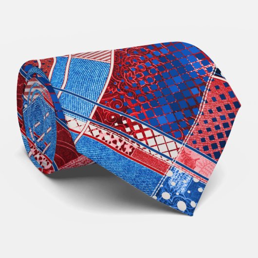 American Blue Jeans Abstract Patroot Stropdas (Opgerold)