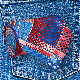 American Blue Jeans Abstract Patroot Stropdas