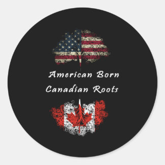 American Born Canadian Roots Ronde Sticker