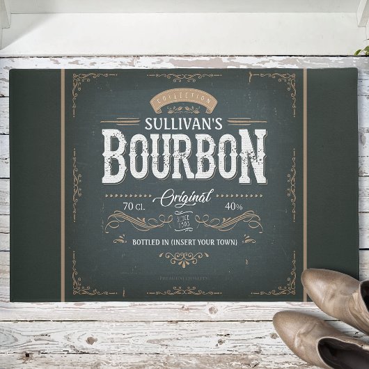 -American Bourbon Personalized Whiskey Bar Deurmat