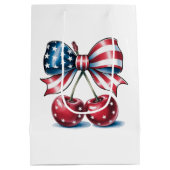 American Bow With Cherries  Medium Cadeauzakje (Achterkant)