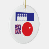 American Bowling Keramisch Ornament (Rechts)