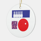 American Bowling Keramisch Ornament (Links)