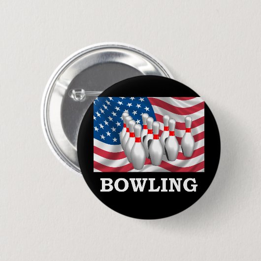 American Bowling Ronde Button 5,7 Cm (Voorkant /achterkant)