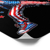 American Boy Dabbing Patriottisch 4 juli Kinder Poster (Hoek)