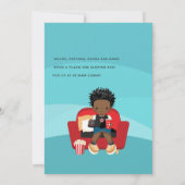 American Boy Movie Night Sleepover Party Kaart (Achterkant)