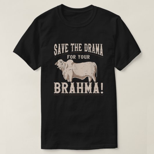 American Brahman Brahma Beef Farmer Ranch Breed T-shirt (Design voorkant)