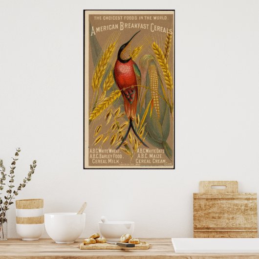 American Breakfast Food Advertisement Poster (Keuken)
