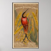 American Breakfast Food Advertisement Poster (Voorkant)