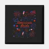 American Bride Patriotic Wedding Celebration Magneet (Voorkant)