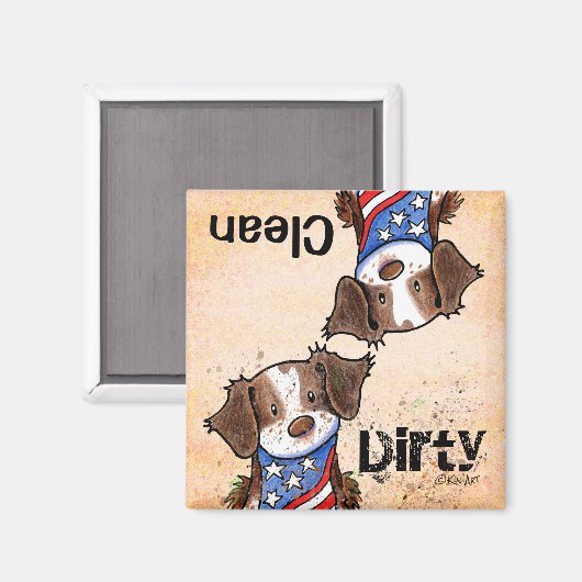 American Brittany Dishwasher magnet (Voorkant / Achterkant)