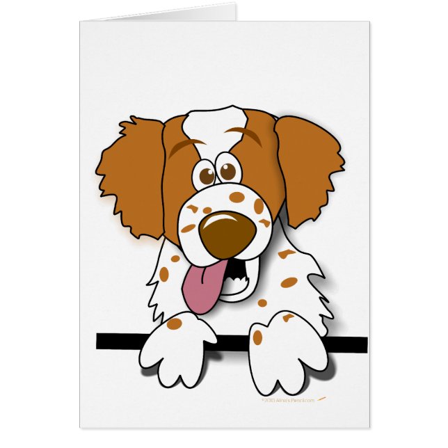 American Brittany Spaniel Cute Cartoon Dog (Voorkant)
