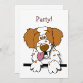 American Brittany Spaniel Cute Cartoon Dog Kaart (Voorkant / Achterkant)