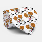 American Brittany Spaniel Cute Cartoon Dog Stropdas (Opgerold)