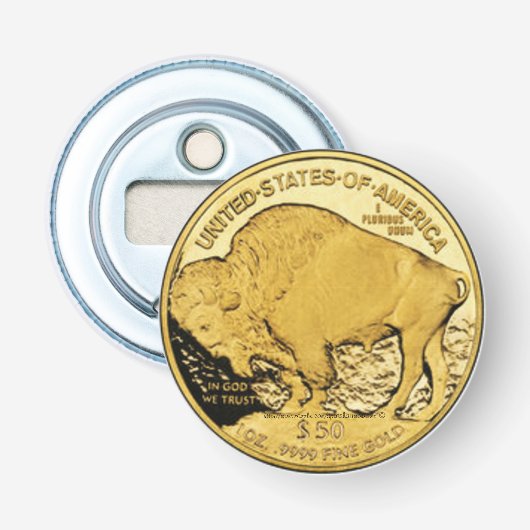 "American Buffalo 2006 Proof-US Treasury Coin" Button Flesopener (Voorkant)