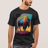 American Buffalo Animal Pop Bison Grilling   1 T-shirt (Voorkant)