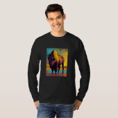 American Buffalo Animal Pop Bison Grilling  2 T-shirt (Voorkant volledig)
