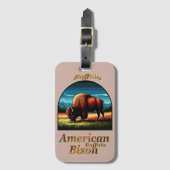 American Buffalo Bison Bagagelabel (Voorkant (verticaal))