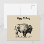 American Buffalo Bison Briefkaart (Voorkant / Achterkant)