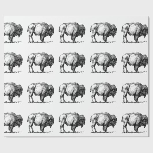 American Buffalo Bison Cadeaupapier (Vlak)