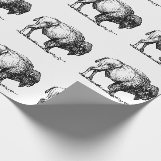 American Buffalo Bison Cadeaupapier (Hoek)