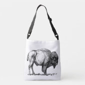 American Buffalo Bison Crossbody Tas (Achterkant)