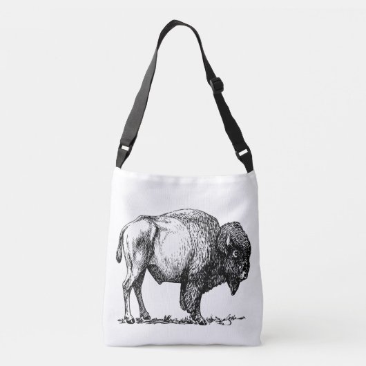 American Buffalo Bison Crossbody Tas (Achterkant)