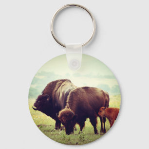 American Buffalo (Bison) Family Sleutelhanger