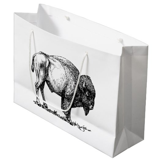 American Buffalo Bison Groot Cadeauzakje (Voorkant Gekanteld)